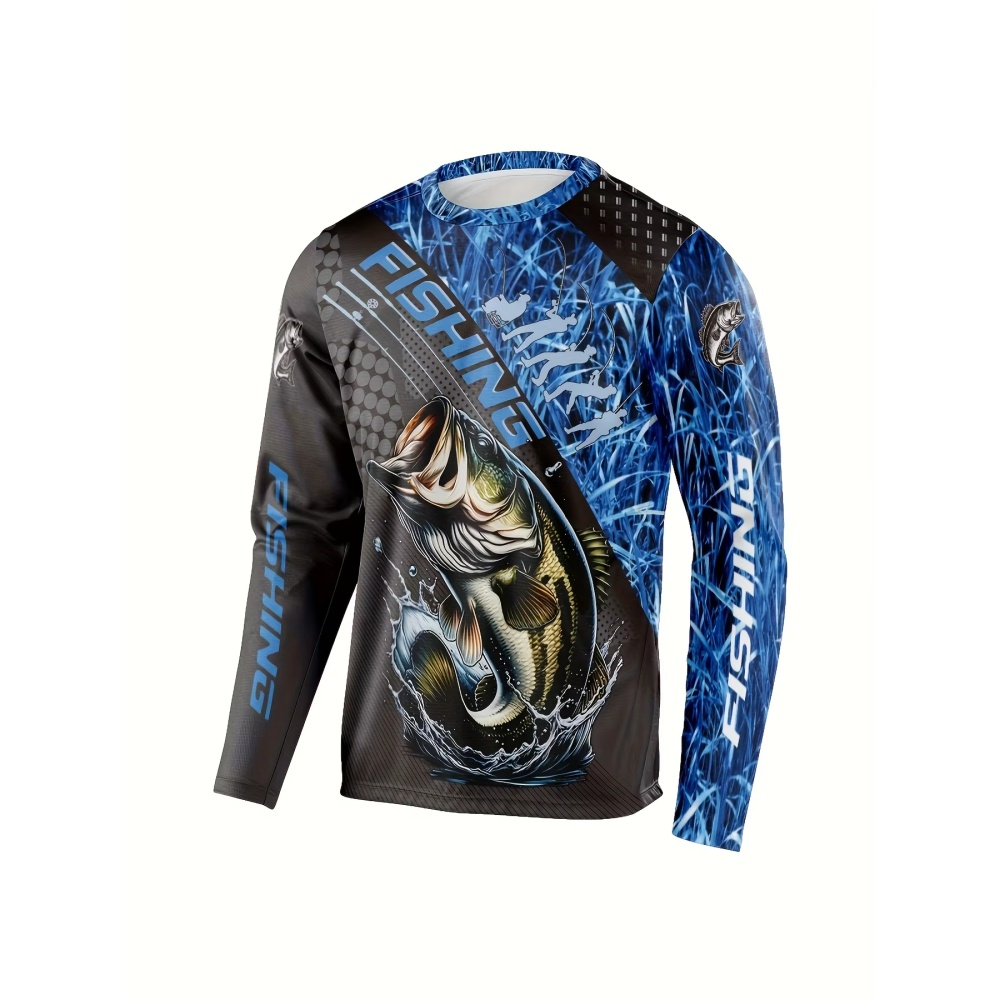 Fishing Equipment Clearance - Herren-Angelhemd, langärmeliges T-Shirt, Camping, Outdoor, Herren-T-Shirt,
