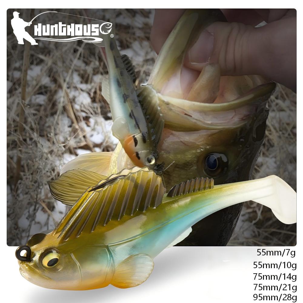 Jig Head Lure - Hunthouse Angelköder Weichköder Jigkopf 7/10/14/21/28g Tiefenwasserköder