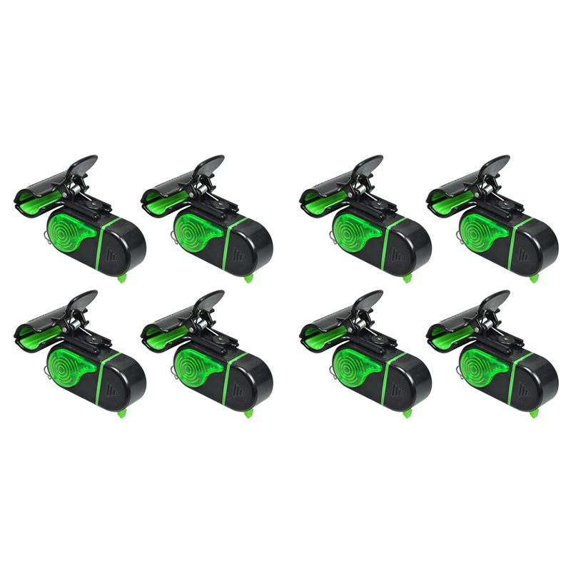 Bite Alarm Fishing - A06F-8PCS Angelbissanzeiger mit LED-Licht – Empfindliche