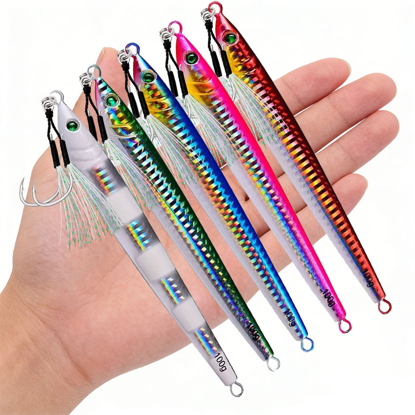 Jig Head Lure - Gussmetall Jig Angeln Locken 5PC 60-100g
