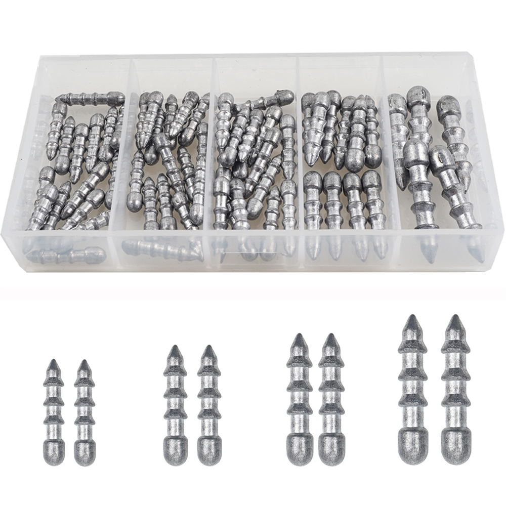 Trout Fishing Lure - 60pcs Nagel gewichte Wurm Angeln Platinen