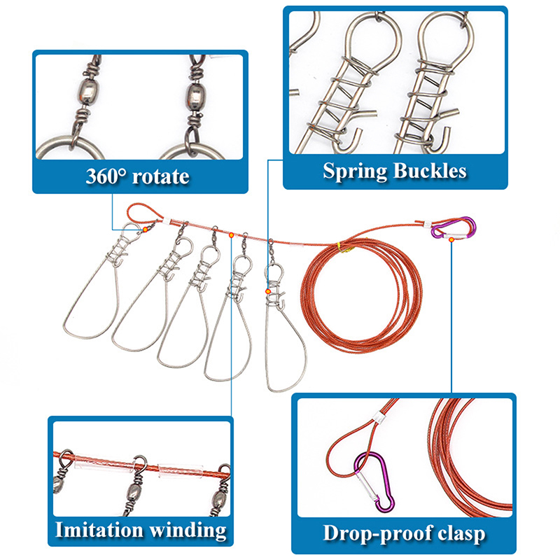 Neu【Edelstahl-Angelverschluss- – Fishing Equipment And Tools Bewertung und Preis