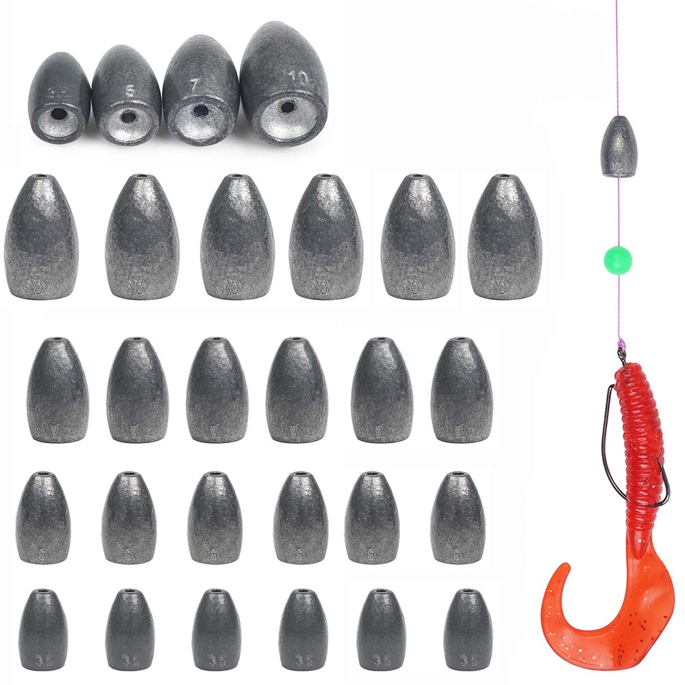 Bullet Fishing Sinkers Gewicht – Bass Fishing Lure Bewertung und Preis