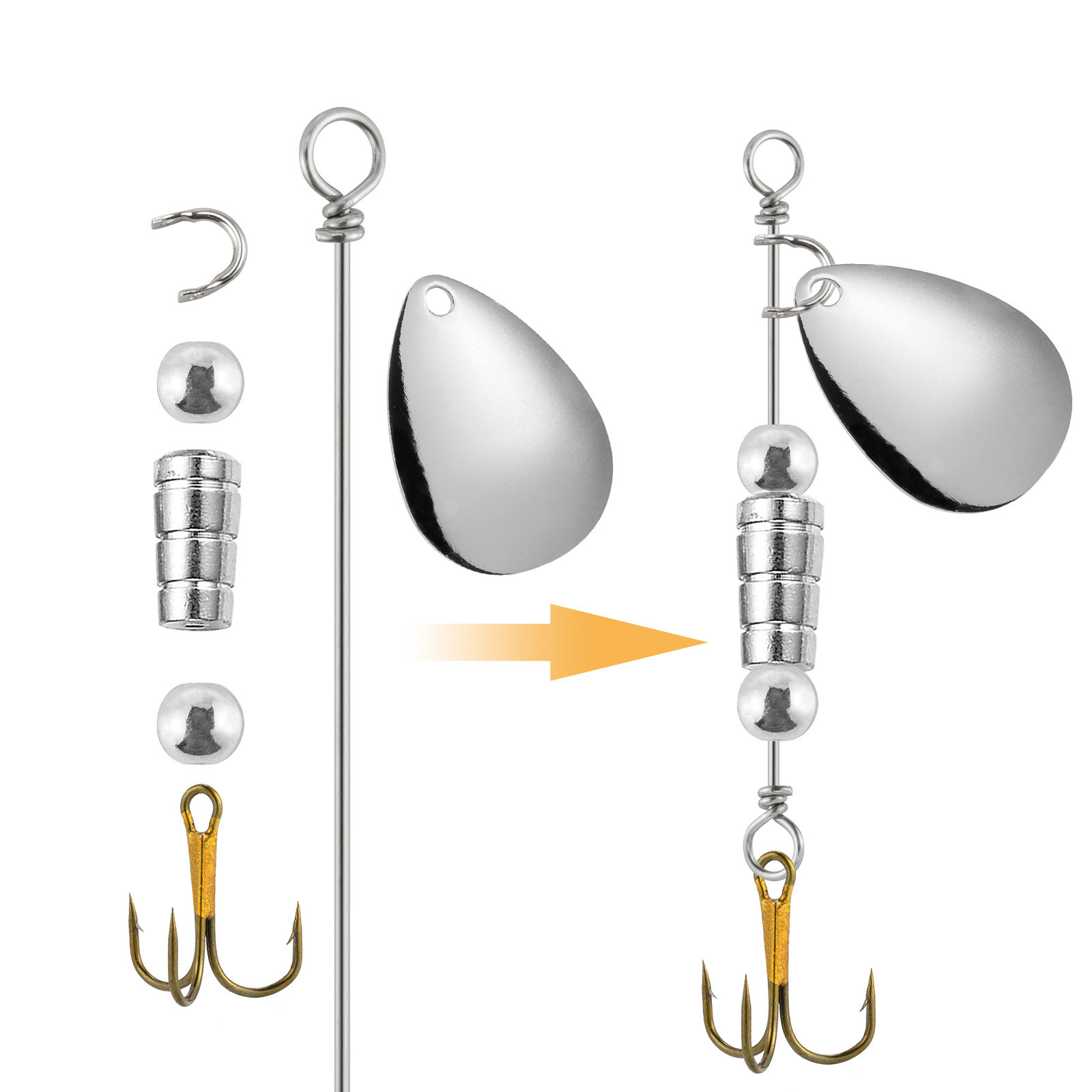 90 Stück Spinnerbait-Schaftdrä – Trout Fishing Lure Bewertung und Preis