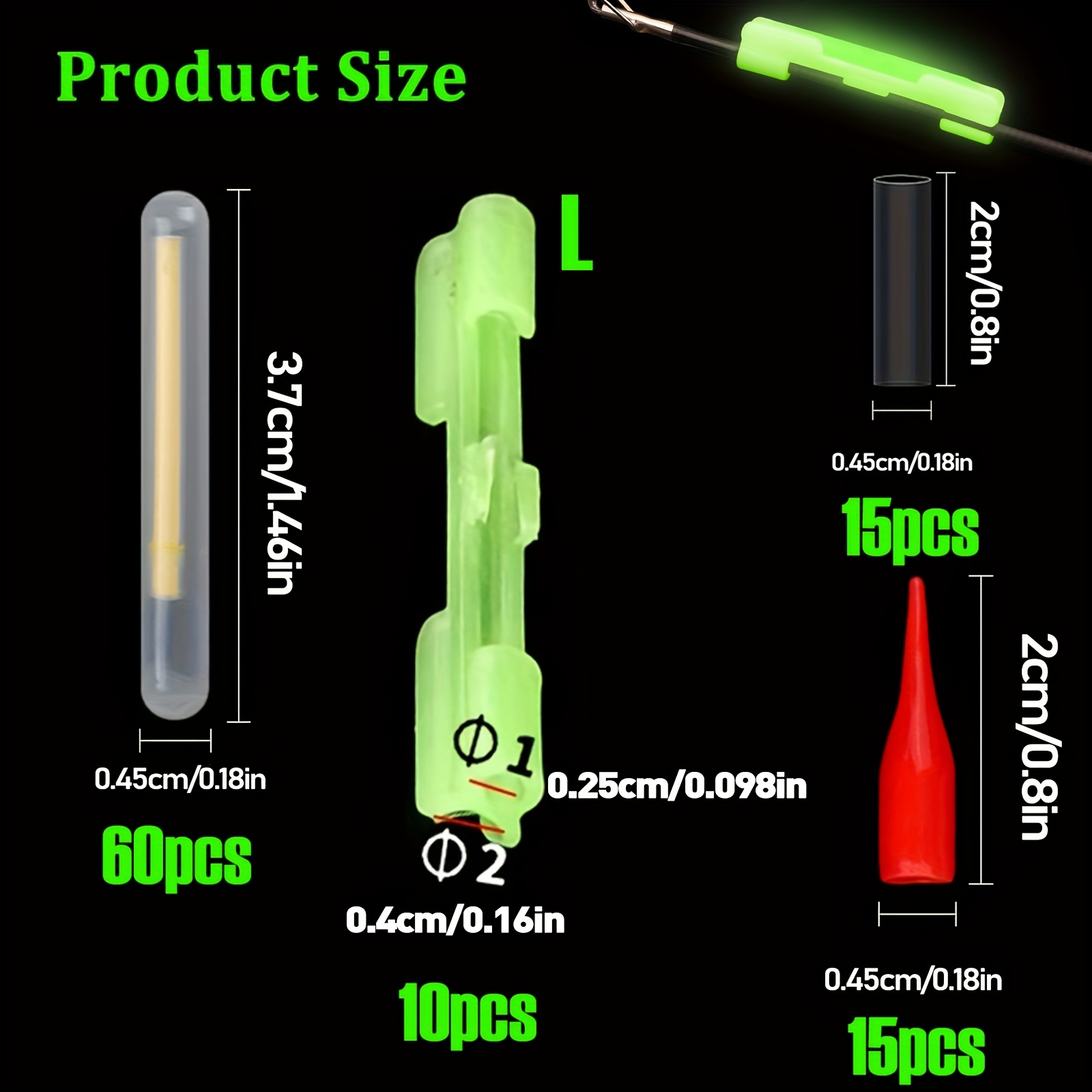 100PCS Angeln Glow Sticks Set, – Bite Alarm Fishing Bewertung und Preis